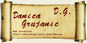 Danica Grujanić vizit kartica